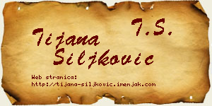 Tijana Šiljković vizit kartica